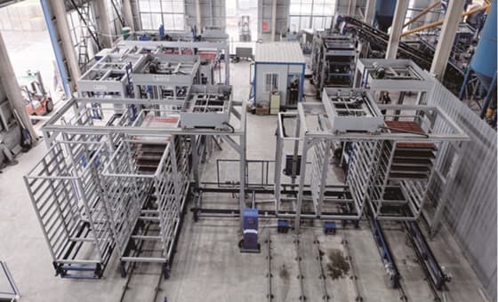 Línea de producción de baldosas para paredes y pisos con marco en la fábrica de nuestro cliente en ANHUI