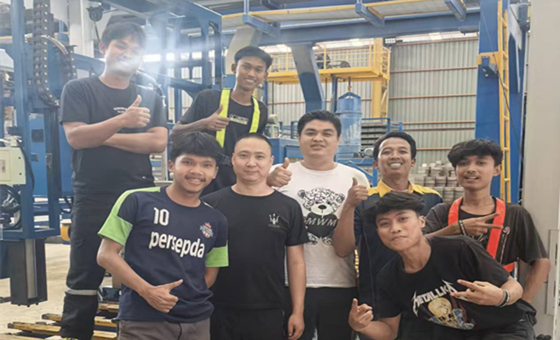 QT10-15 Full automatic block production line in Indonesia